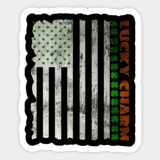 Irish American Flag, St Patrick's Day Sticker